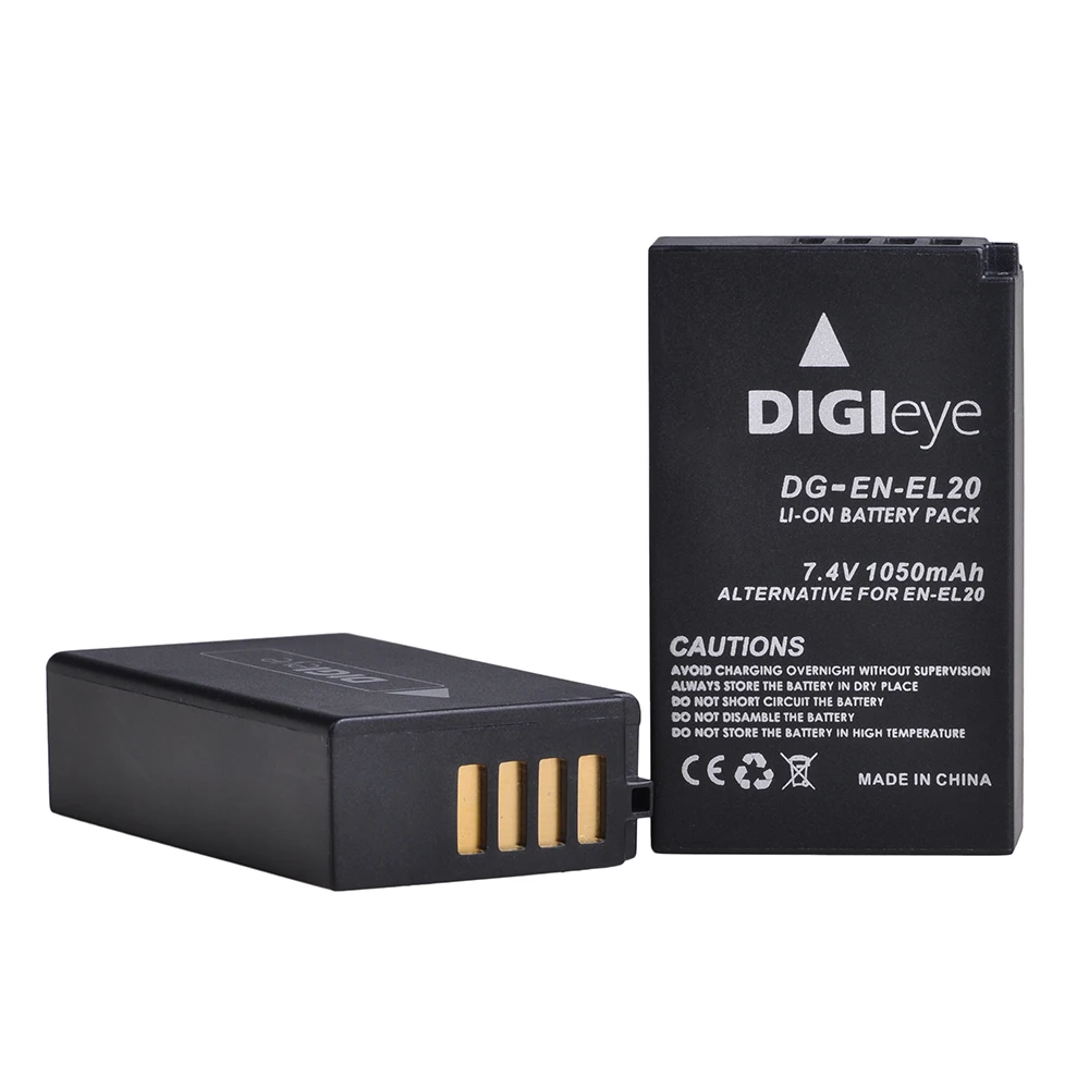Baterías de EN-EL20 de 1050mAh, para Nikon Coolpix P1000, EN-EL20A, Nikon 1 J1, J2, J3, S1, V3, AW1, Nikon Coolpix A, DL24-500