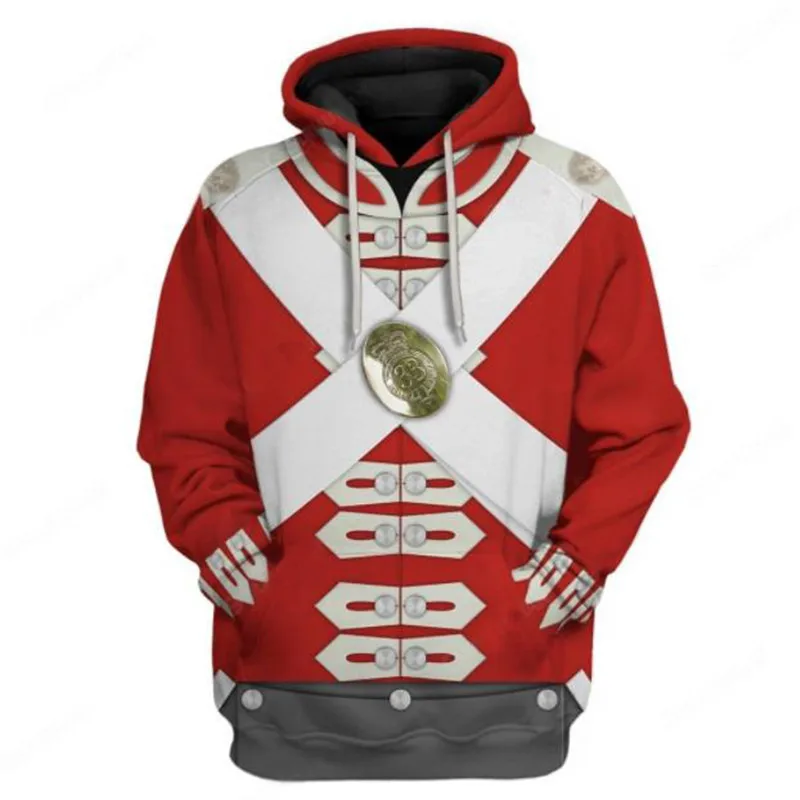 Napoléon Áo Hoodie 3D In Hình Dây Kéo Áo Khoác Áo Nỉ Halloween Trang Phục Hóa Trang Nam Áo Khoác Đầu Khoác Áo Len