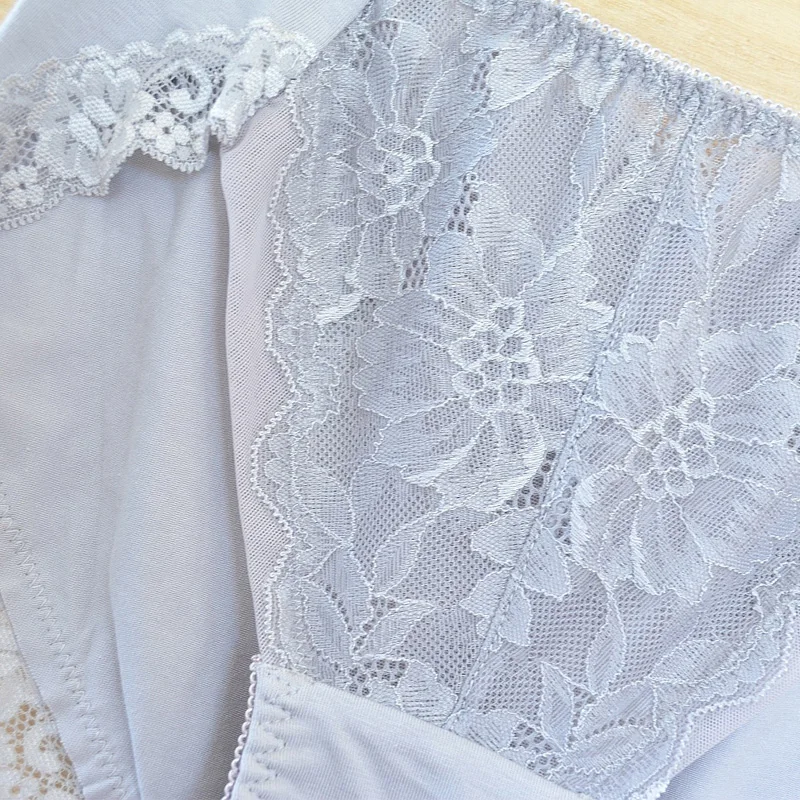 Lace briefs Plus Size Panties Lingerie Brief Women Sleepwear Mid Waist Briefs Female hipster Underpant Sexy Lace Underwear