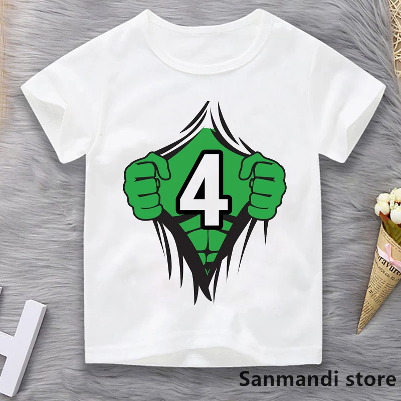 

Green Superhero Comic Cartoon 2-8 Year Old Birthday Children'S Clothing Boys/Girls Funny T-Shirt Kawaii Kids Clothes Streetwear