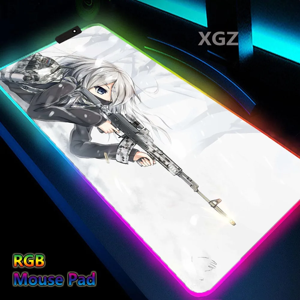 

RGB Mouse Pad Non-slip and Waterproof Japanese Animation Colorful Luminous Table Mat Demon Slayer Gaming Mouse Keyboard Mat XXL