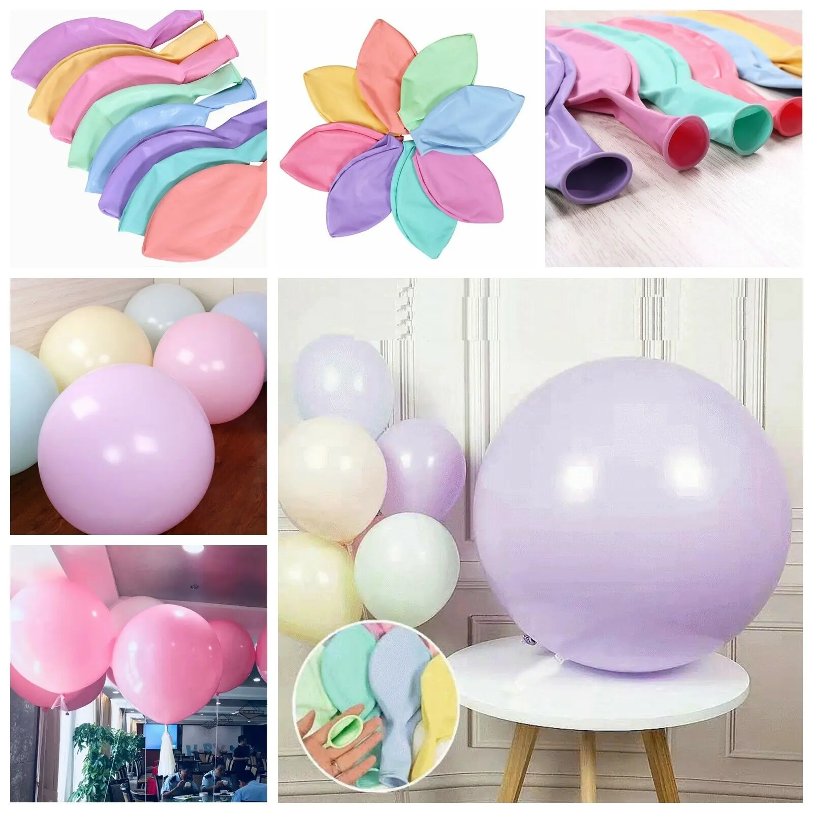 

36" Inch Large Giant Round Latex Balloons Birthday Party Wed Macaron Candy Color
