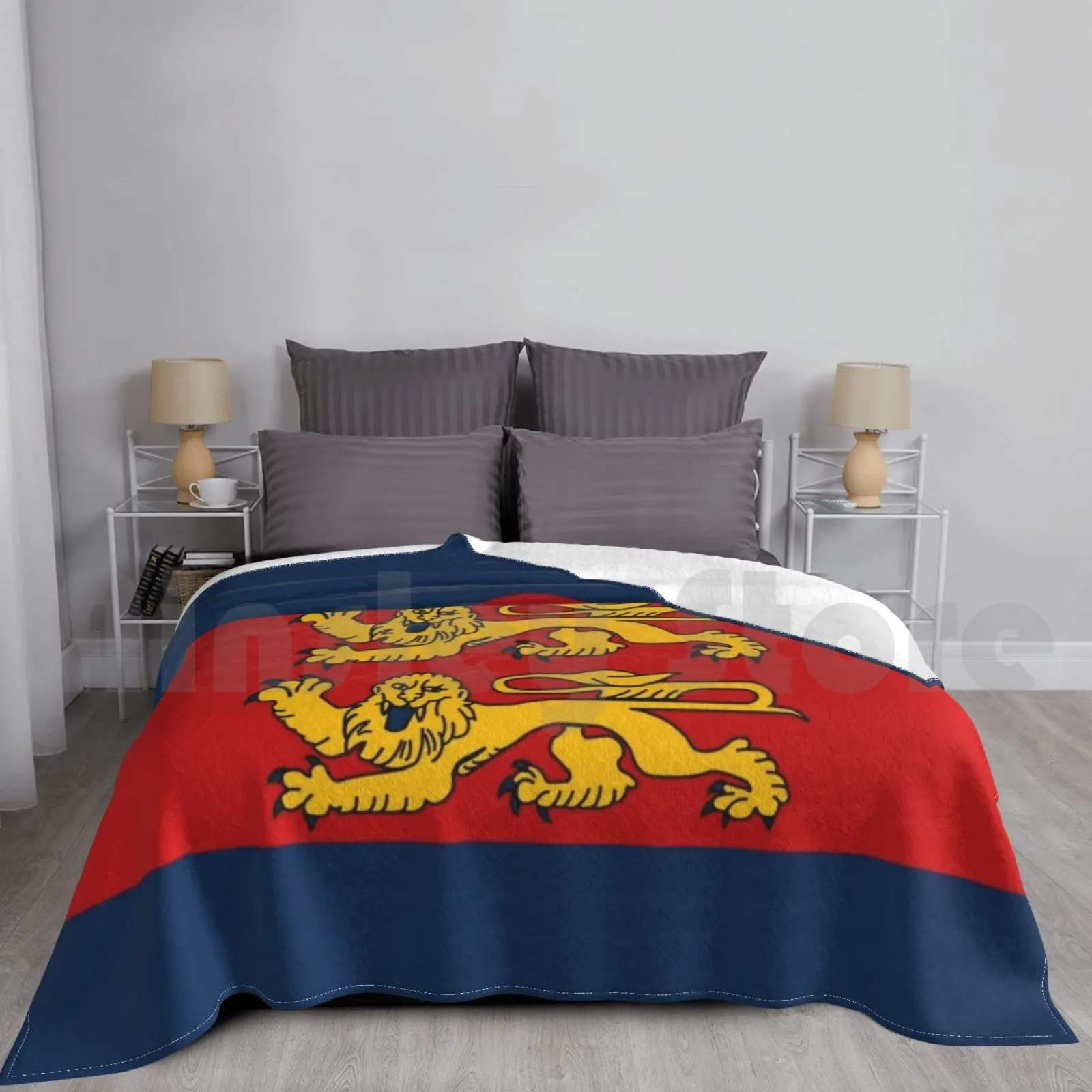 

Flag Of Calvados ( France ) Blanket Super Soft Warm Light Thin Coat Of Arms Normandy Norman French Calvados France