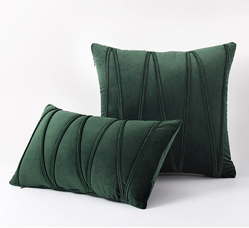 Inyahome Cushion Cover Velvet Pillows For Sofa Living Room Car Housse De Coussin 30x50cm 45*45 50x50cm Decorative Pillowcase