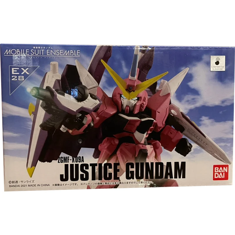 Bandai Gundam Model Kit Anime Figure PB Limited SEED MSE EX28 JUSTICE Genuine Gunpla Model Action Toy Figure Toys for Children