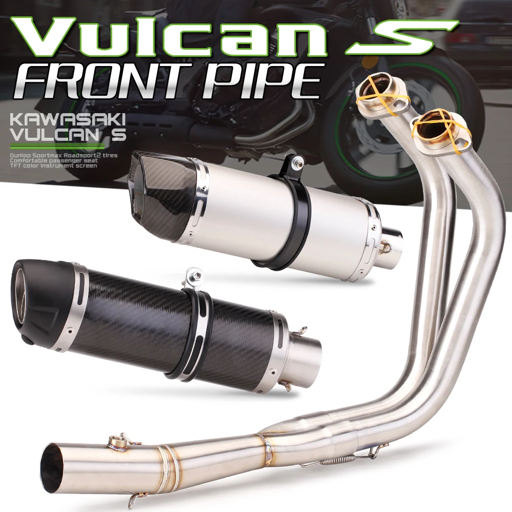 

Motorcycle Exhaust LEO TOC Modified Front Pipe DB Killer Silencer For Kawasaki Vulcan S650 650s 650 S VN650 EN650 Pit Bike Elbow