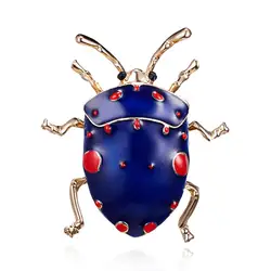 2 Colors Available Painting Oil Beetle Brooches Vintage Fashion Beetle Pins Enamel Green Blue Animal Insects Brooch Gift Jewelry