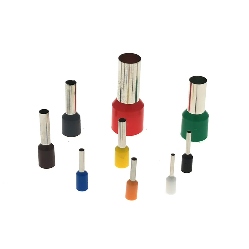 100Pcs Tube Insutated Cord End Terminals Electrical Crimp Terminal Wire Connector E16-12 E16-18 Wiring Cable Ferrules 6AWG 16mm2