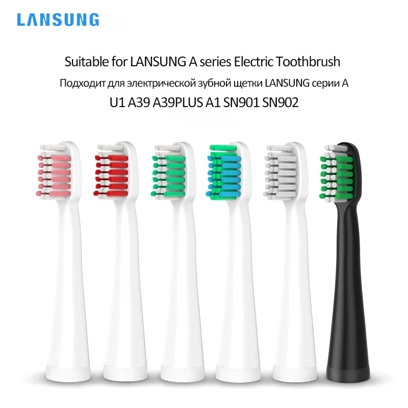 

LANSUNG 4Pcs Toothbrush Head Electric Toothbrush Replacement Head Fit for U1 A39 A39PLUS A1 SN901 SN902 Tooth Brush Oral Hygiene