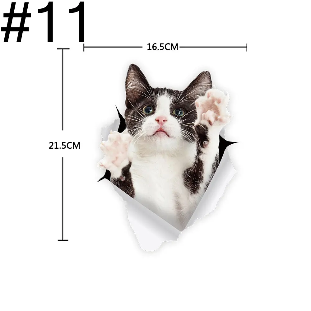 Adesivi Auto Gatto Carino 3 Pezzi – PVC Impermeabile Riflettente Per Auto, Laptop, Frigo – Decorazione Divertente - 4