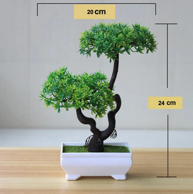 

Home Decoration Colorful Artificial Bonsai Tree for Home and Garden Decorative, Small Pot, Fake Plants, #04