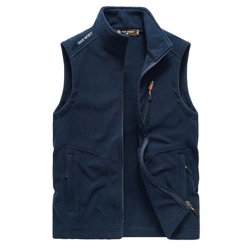 5XL Men 2022 Spring Outwear Thick Warm Fleece Sleeveless Vest Jacket WaistCoat Men Autumn Casual Outfits Tactical Vest Men Plus