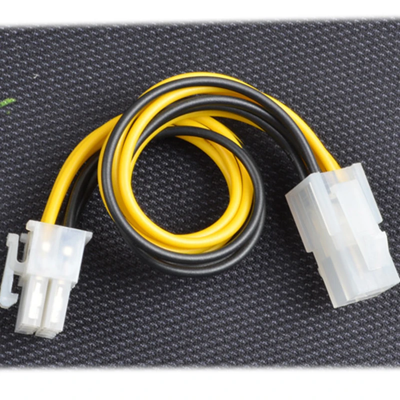 Cable adaptador de corriente de 4 pines a 8 pines para CPU, cable de alimentación de 4 pines macho a 8 pines hembra, extensión de plomo para CPU ATX