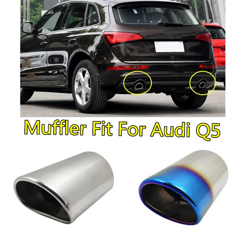 WL 2pcs Stainless Steel Muffler Car Exhaust System Pipe Tip For Audi Q5 V70 Mazda 3 Honda- Accords Tail Throat Auto Accessories