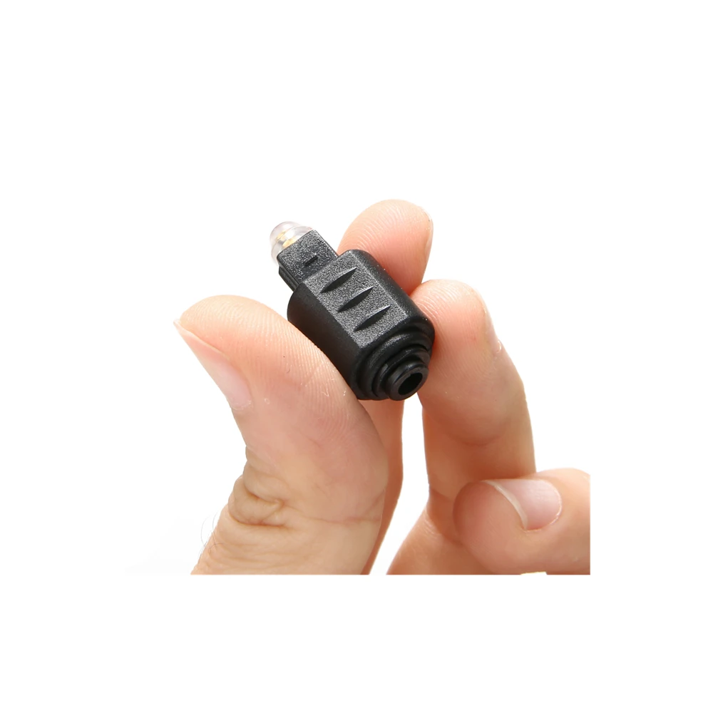 3.5mm Jack To Digital Toslink Plug Square Head Male To Round Head Female Audio Optical Fiber Converter Mini Optical O Adapter