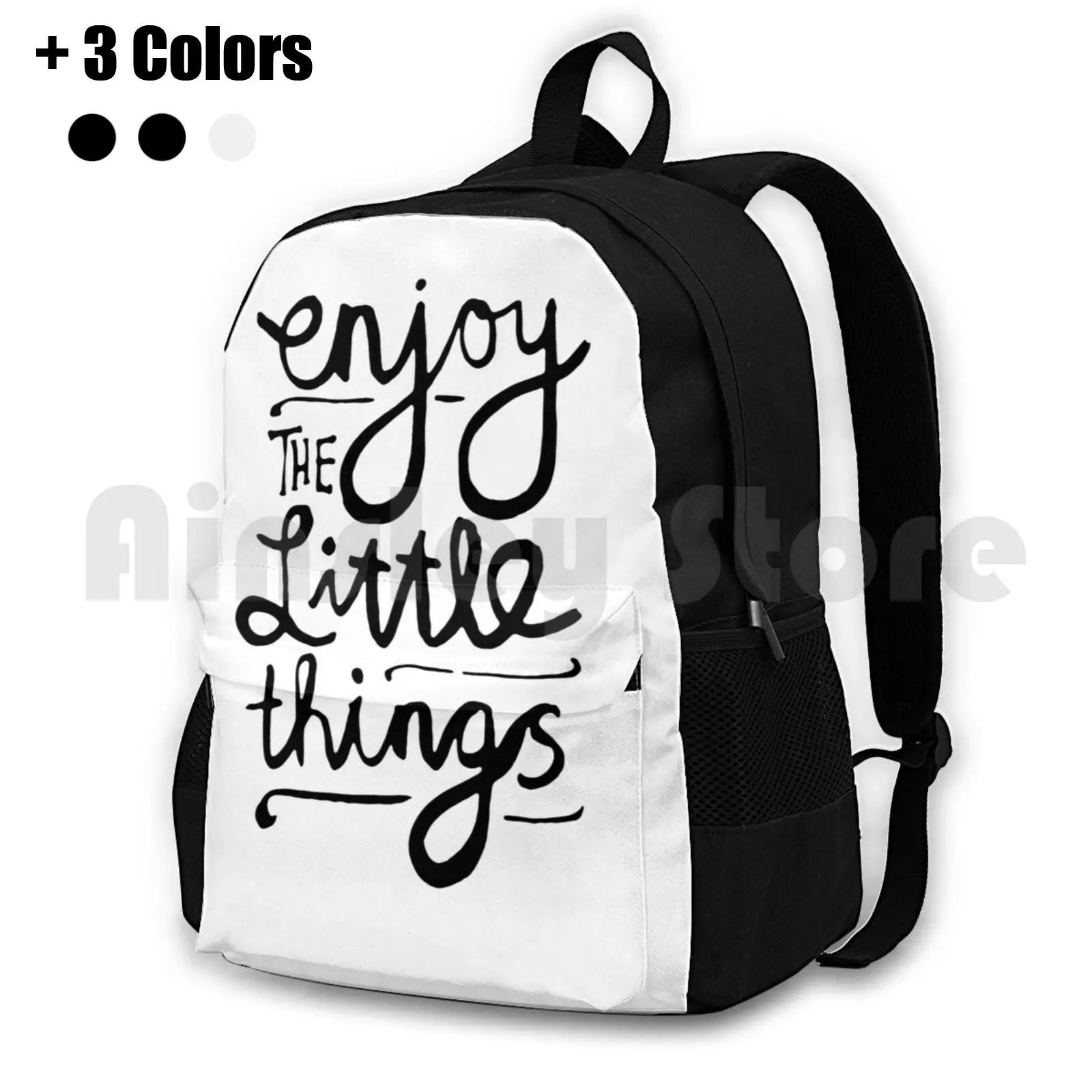 Enjoy The Little Things Outdoor Hiking Backpack Riding Climbing Sports Bag Enjoy The Little Things Inspiring Quote Happy Quote