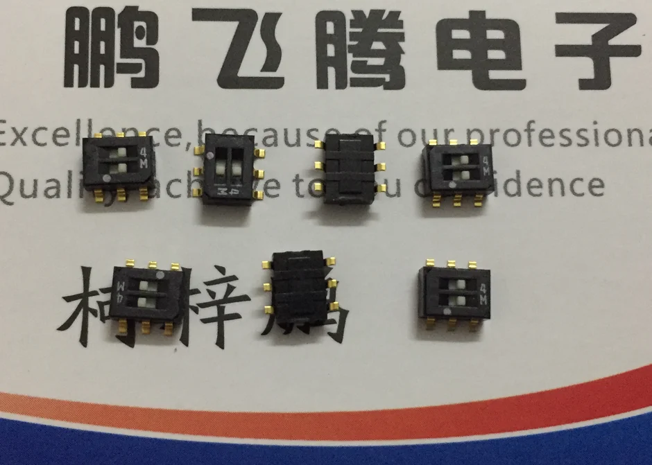 1PCS Original Japanese COPAL CAS-D20TB1 Mini Dial code switch 2-bit patch 6-foot 2-gear toggle 1.75mm