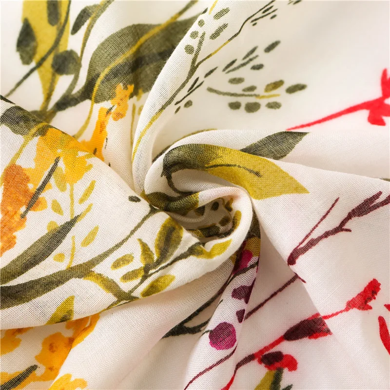 Luxus Marke Baumwolle Schal Frauen Große Schals Design Hijab Echarpe Druck Quaste Schals Dame Strand Stola Schalldämpfer Foulard Pareo – Detail 9