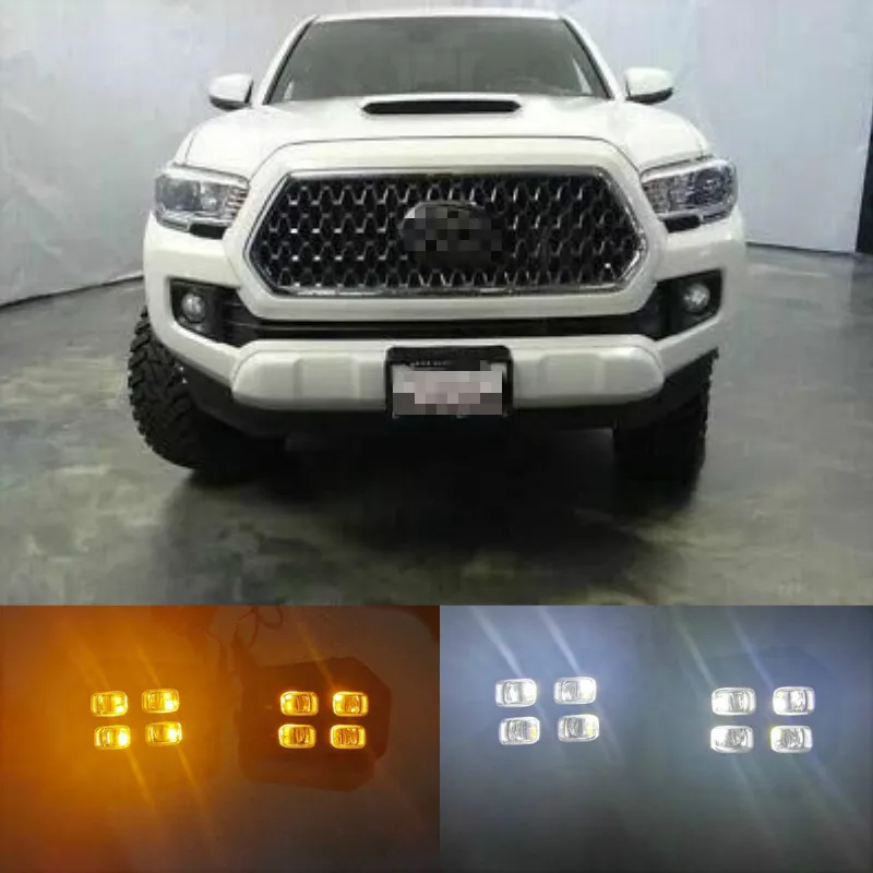 

1 Pair Car Front Bumper Lights 12V LED Daytime Running Lights DRL fog lamp For Toyota Tundra 2016