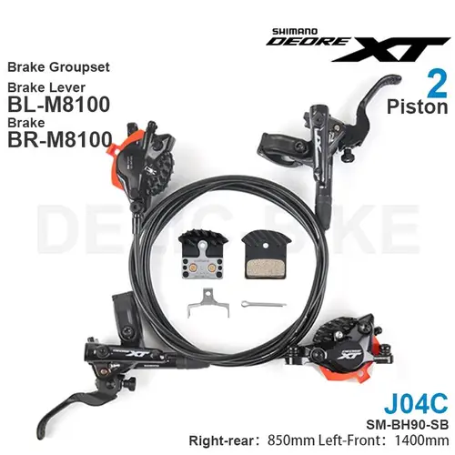 Imagen 2 del producto Shimano-Grupo de freno hidráulico XT M8100, BL-M8100, BR-M8100, 2 pistones, BR-M8120, 4 pistones, para bicicletas de montaña