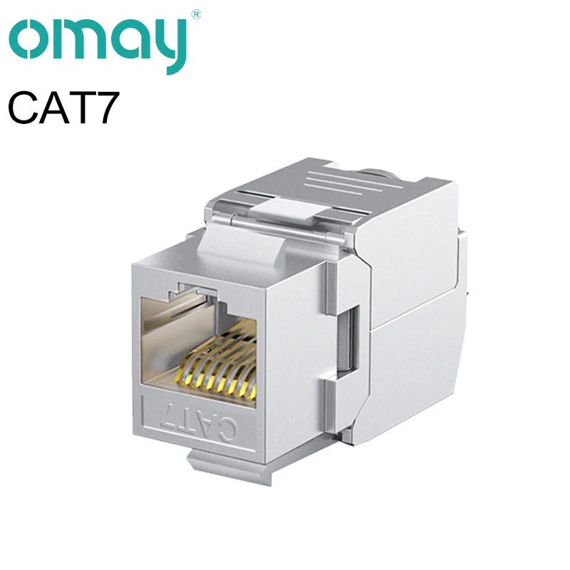 RJ45 Keystone Jack Module CAT8 Cat7 CAT6A Gereedschapsloze STP Afgeschermde Zelfsluitende CAT6 CAT5E Zinklegering Netwerk Koppeling Adapter