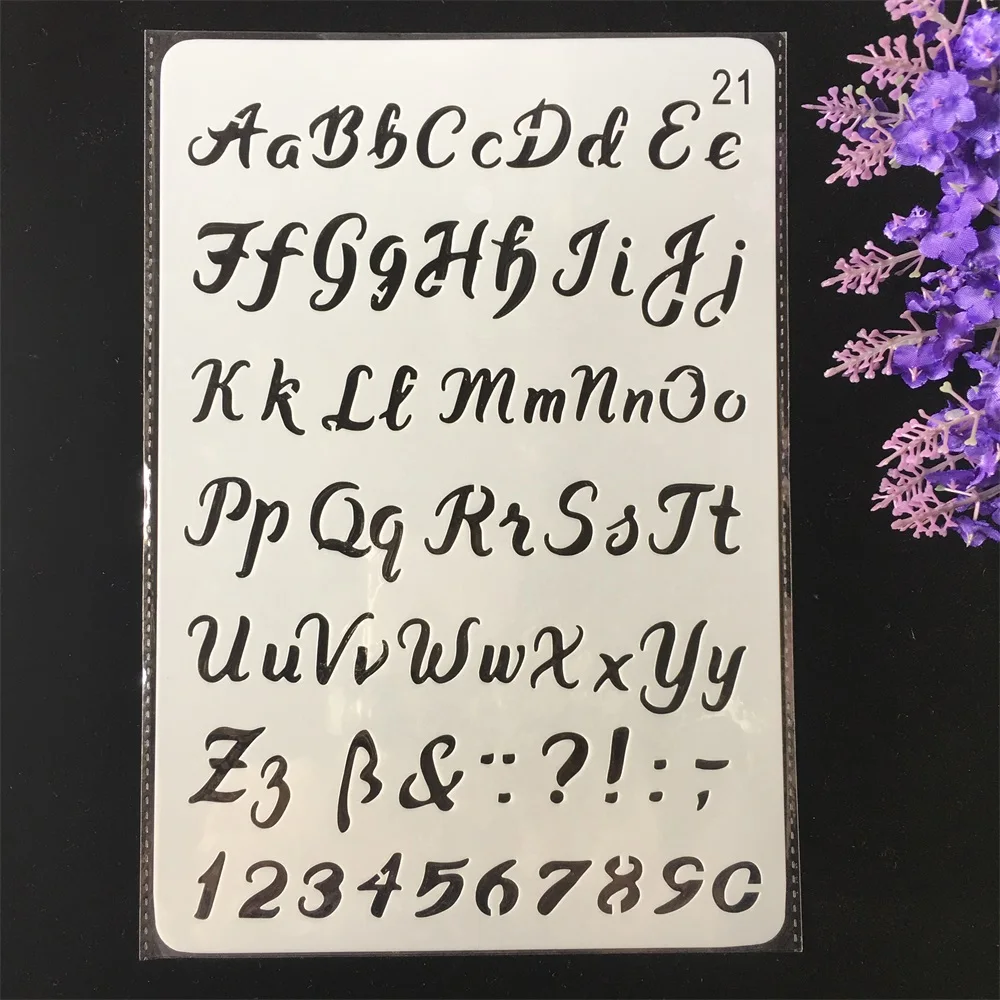 Hot 26cm Alphabet Letters DIY Craft Layering Stencils Painting Scrapbooking Stamping Embossing Album Paper Card Template