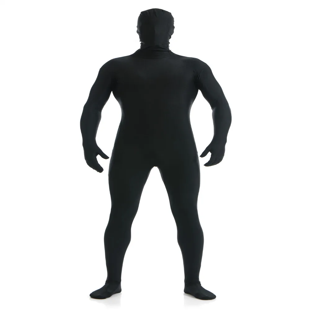 Gesikai męski Spandex Zentai kostium zakrywający całe ciało męski garnitur Zentai niestandardowy garnitur drugi rajstopy w kolorze skóry kostium na Halloween — zdjęcie 2