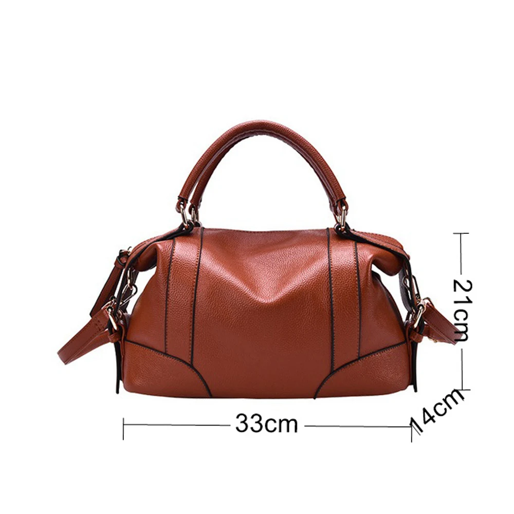 Contracted Joker High-Capacity Cowhide Commute Fashion Atmospheric Handmade Women's Handbags High Quality  Shoulder Bags