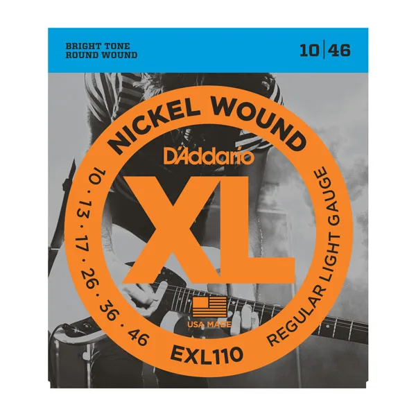 D'addario EXL110 Nickel Wound Guitar Strings, Regular Light, 10-46