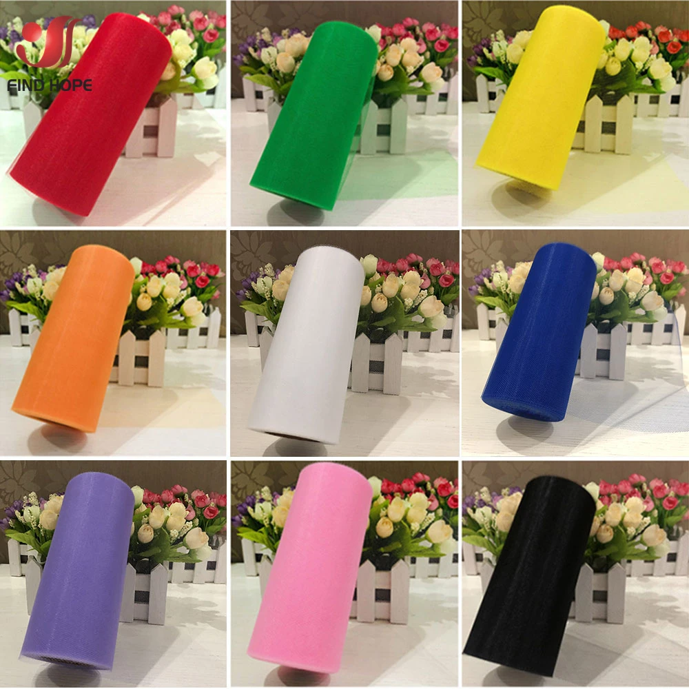 9 Solid Color Tulle Rolls Tulle Netting Fabric Spool in 6