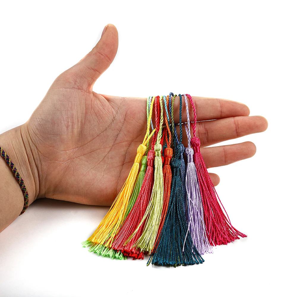 10-30Pcs 70mm Hängen Seil Seide Quaste Fringe Für DIY Schlüssel Kette Ohrring Haken Anhänger Schmuck Finden liefert Zubehör – Detail 8
