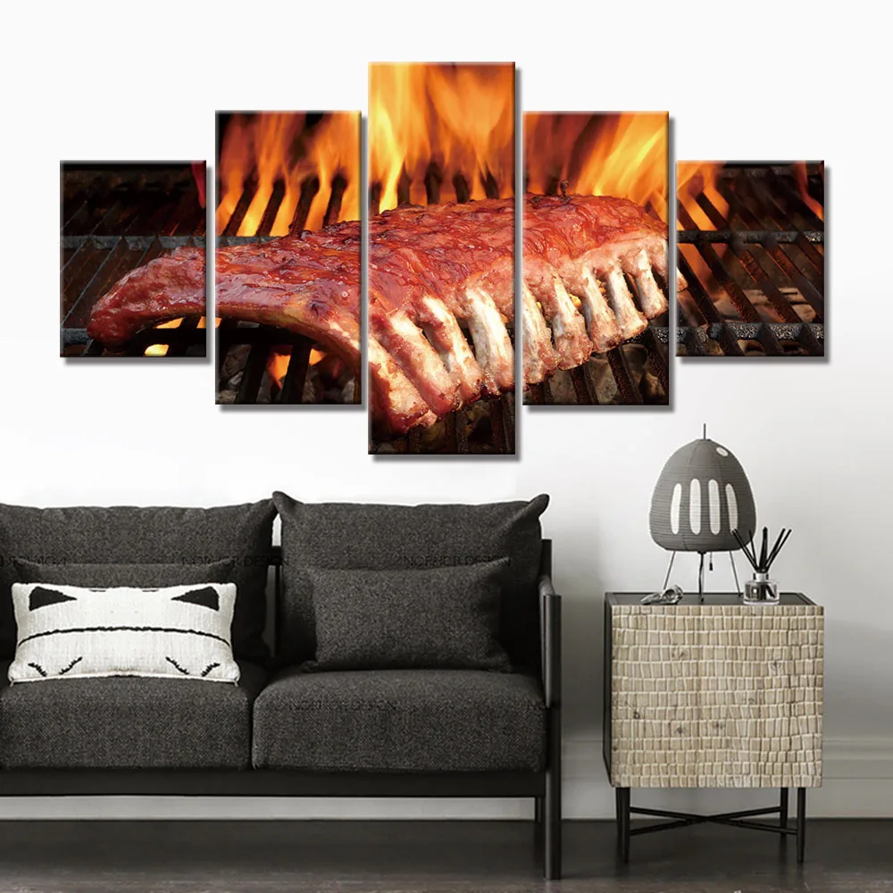 Canvas Painting Wall Art Poster Home Decoration Posters And Prints Steak Food Pictures Kitchen Decor