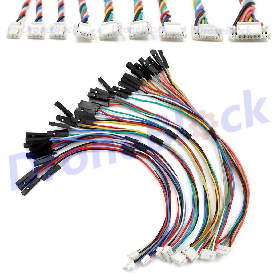 Cable de silicona para controlador de vuelo, 5 piezas, JST GH 1,25 a Dupont 2,54, Pixhawk 6C 6X Pixhawk 4 Pixracer CUAV Cube