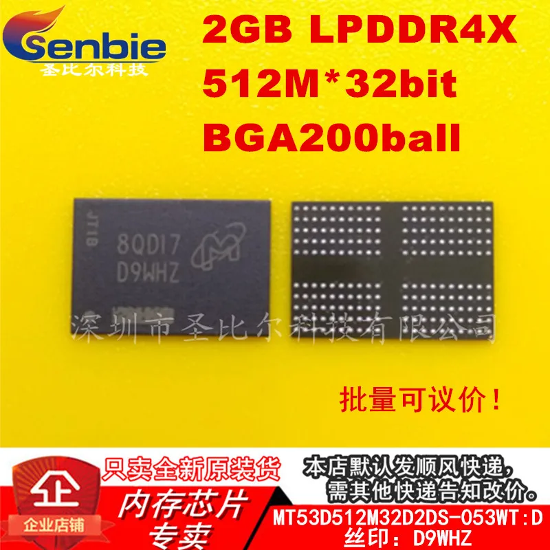 

new10piece MT53D512M32D2DS-053WT:D D9WHZ LPDDR4X BGA200 Memory IC