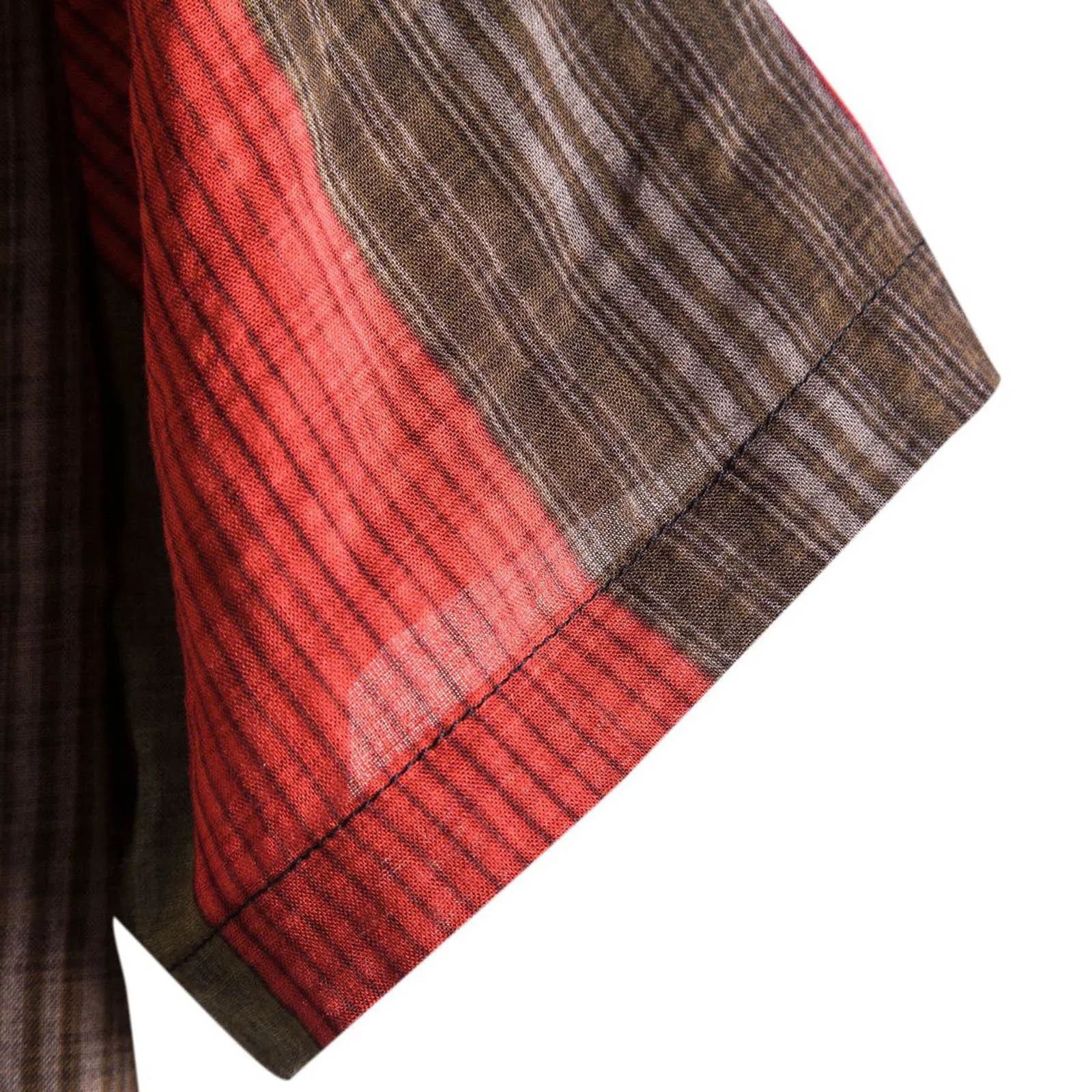 Chemise Décontractée à Rayures pour Homme, Manches Courtes, Col Rabattu, lèvent, Cardigan Rouge, Nouveauté 2021