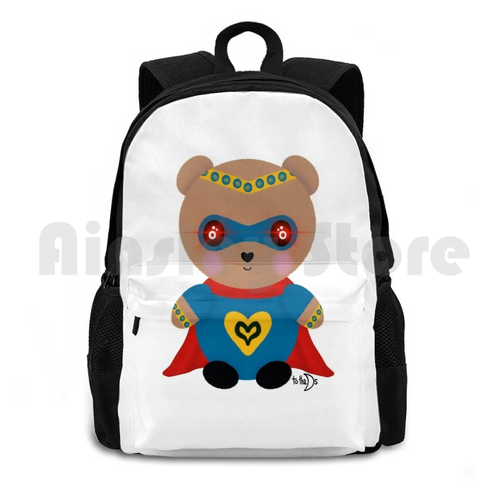 

Superhero Bear Outdoor Hiking Backpack Riding Climbing Sports Bag Superhero Bear Animal Cute Hero Super Bears