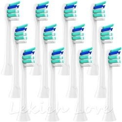 Cabezales de cepillo de dientes para Philips Sonicare, cabezales de cepillo de dientes para Serie 3, 6, 9, Gum Health, Diamond Clean, HealthyWhite, FlexCare, 12 unidades