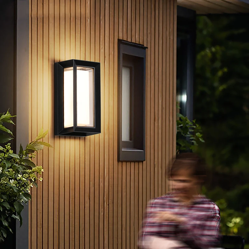 Imagem -05 - Led Outdoor Wall Lamp com Motion Sensor Luz Impermeável Jardim Iluminação