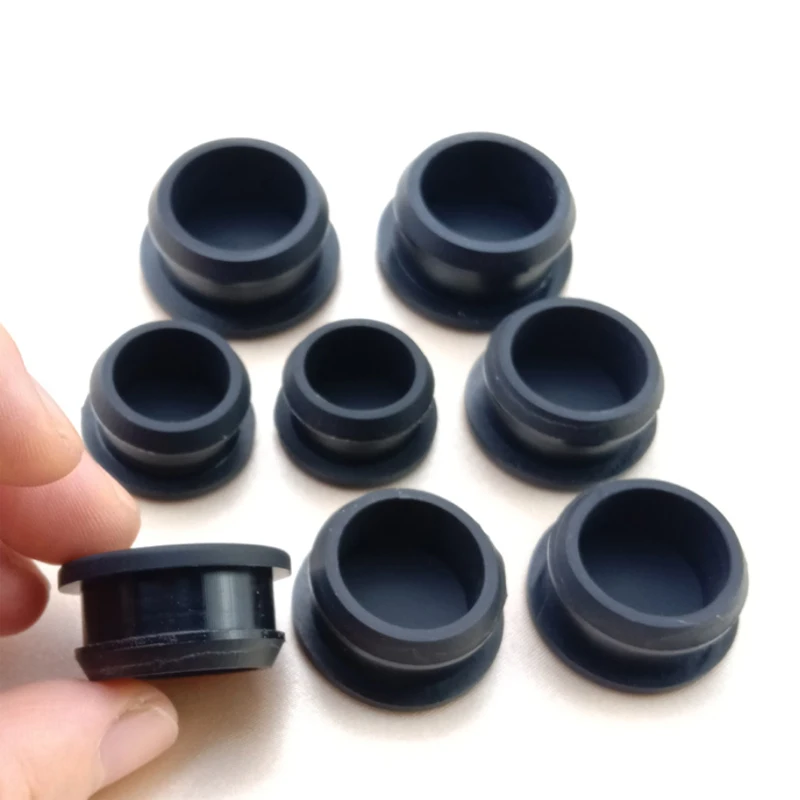 

Black/White Snap-on Silicone Rubber Blanking End Plugs Hole Caps Tube Inserts Bung 2.5mm~14mm