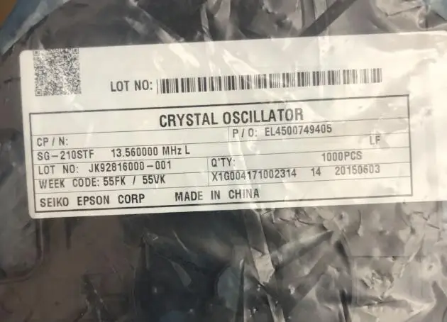 50PCS/ X1G004171002314 OSC 2520 2025 Active SMD crystal oscillator 13.560M 13.560MHZ