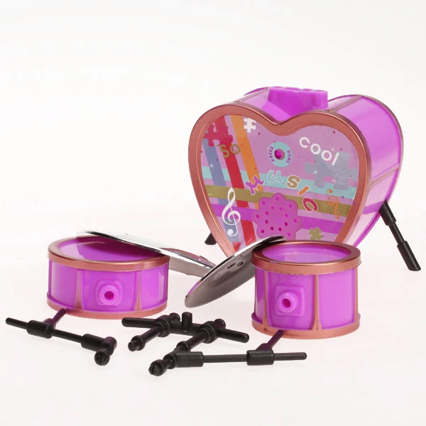 Rosa Shocking Mini Drum Set per la Casa di Bambola Bambole Mobili Accessorio