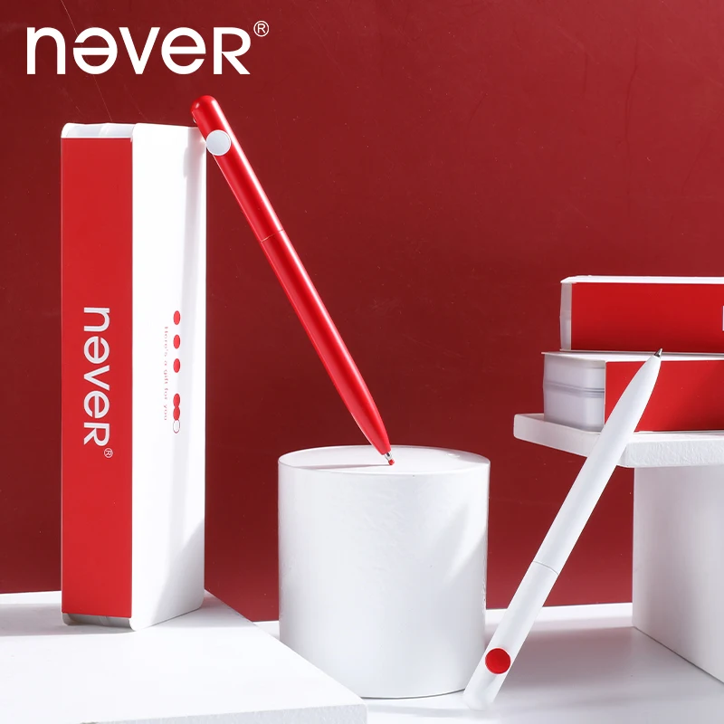 Caneta de gel de metal bonito nunca girando 0.5mm premec reenchimento suíço para xiaomi sinal de metal canetas caneta gel pуrollrollrollrollerball escola de escritório