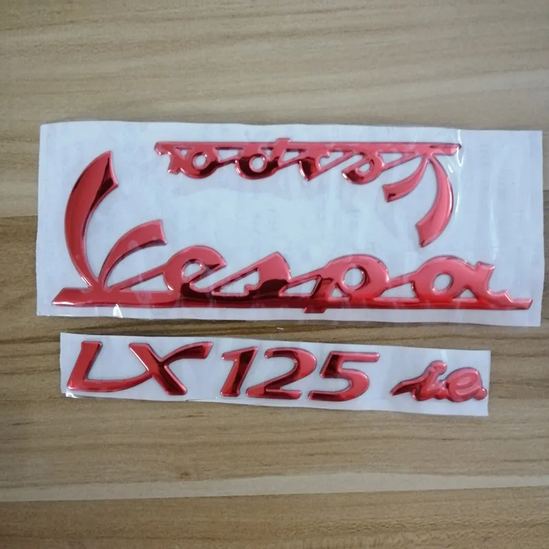 

3D Vespa Sticker Motorcycle Stickers LX125 Red