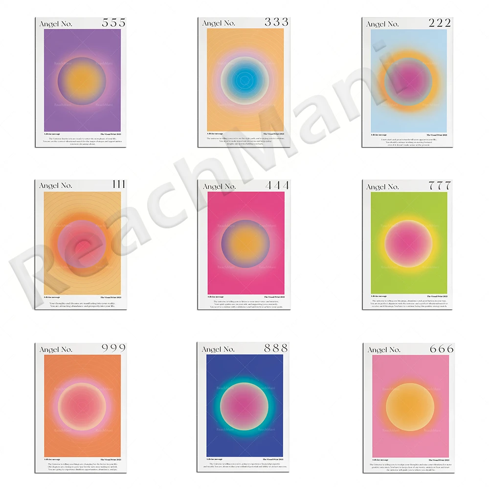 Angel digital aura energy gradient design art prints, aura energy spiritual energetic gradient poster