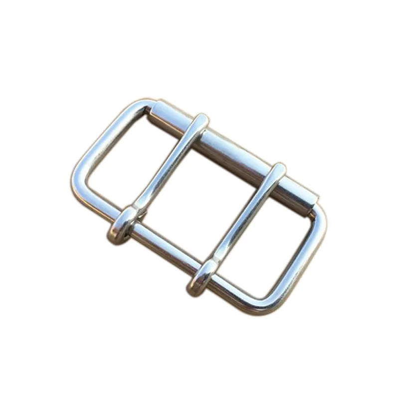 Stainless Steel Double Pin Buckle Solid Cowboy Belt Hardware Roller Wastband Head 44mm 41mm 60mm