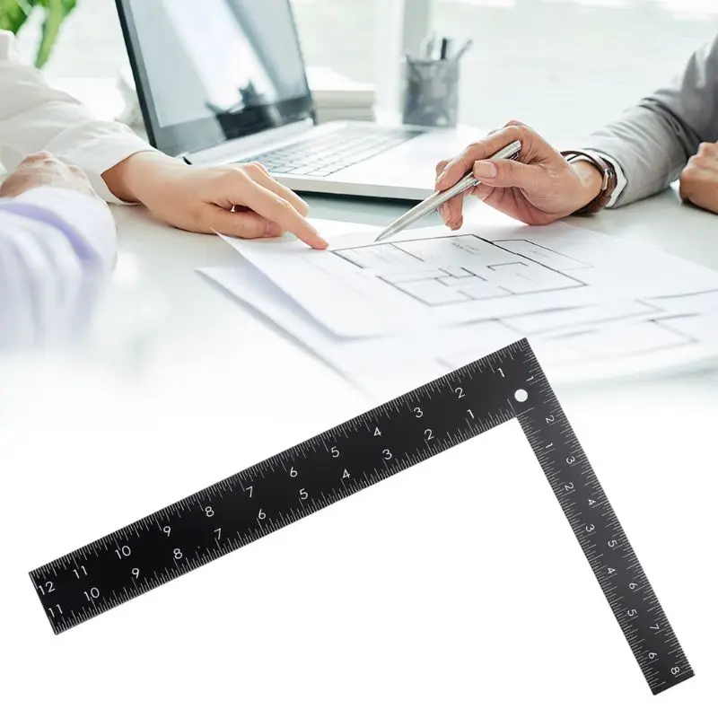 Metal L-Square Shape Patchwork Ruler for Tailor Garment Pattern Making Tool L Square Garment Ruler 90 Degree Rule