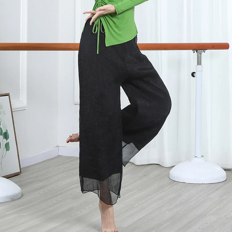 Ballroom Dance Pants Summer Spring Lady's 2020 Fashion Tango Waltz Dancing Costumes Women Ballroom Dance Competition Loose Pants