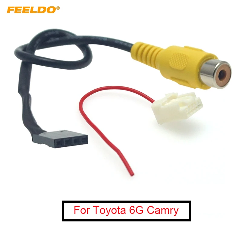 

FEELDO Car Rearview Camera Parking Video Plug RCA Reversing Cable Adapter For Toyota Camry OEM Radio With Small Screen