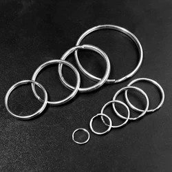 Round 304 Stainless steel Key Ring Key Chain Keyrings Keychain Key Holder Split Ring For Jewelry Making Wholesale