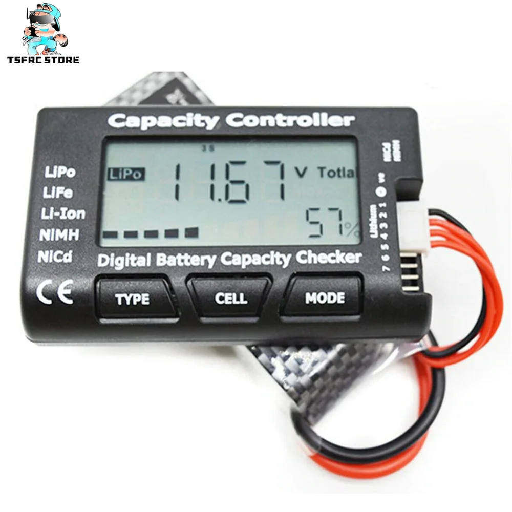 promotions RC cellmeter-7 power display 2-7S digital measurement power and voltage display model airplane lithium battery tester